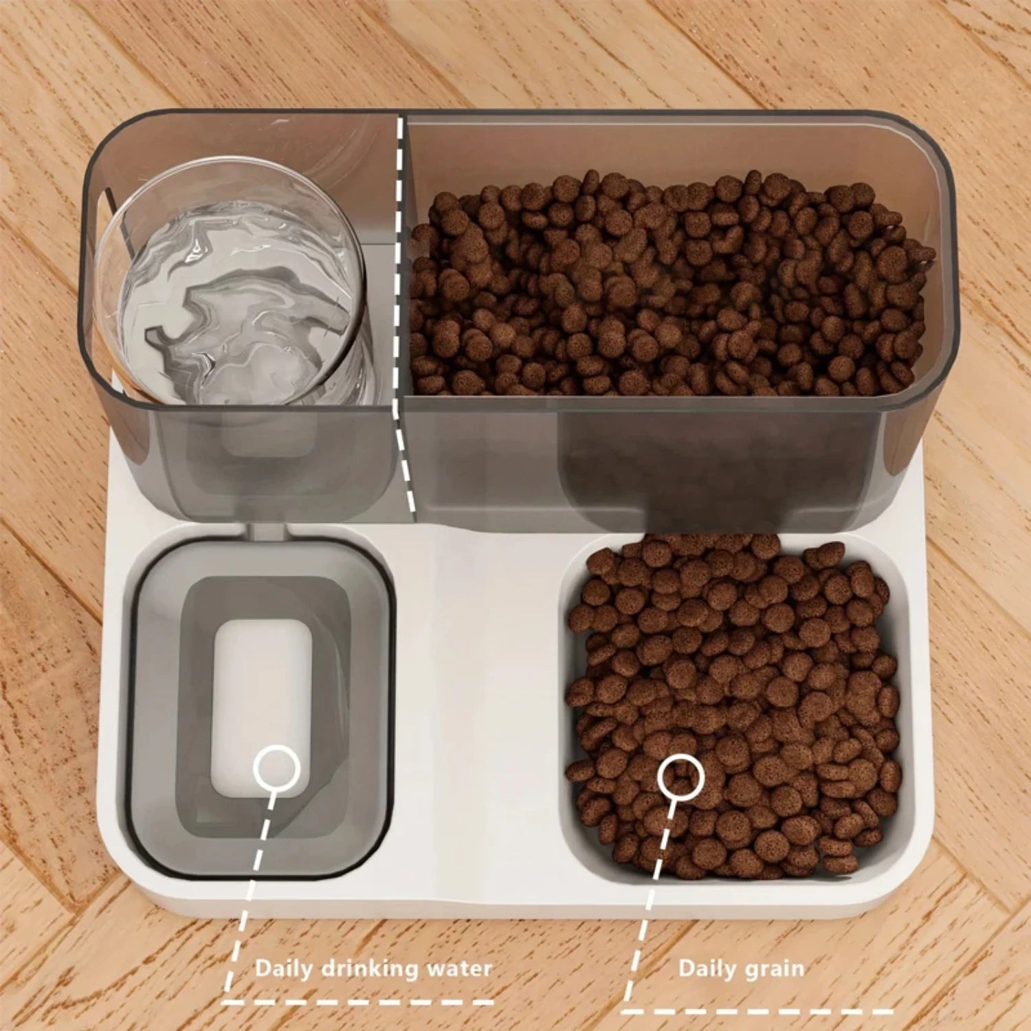 Automatic cat and dog water and food dispenser