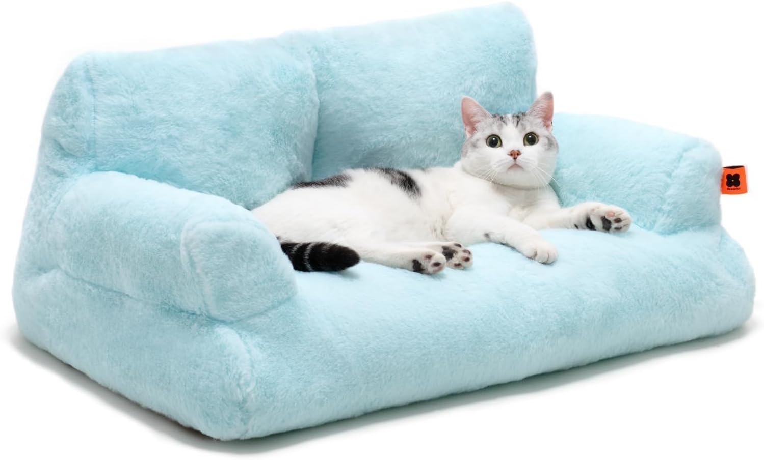 MEWOOFUN Plush Cat Bed For Indoor Cats